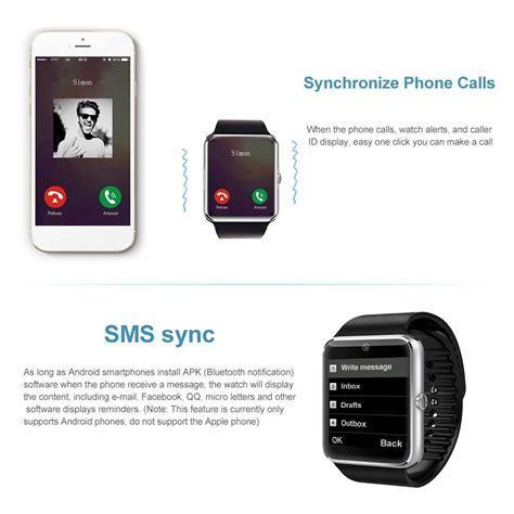 Evershop Bluetooth Android Smart Watch + SIM Card Slot Smartwatch for Android - Jewelry & Watches
