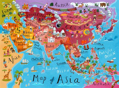 Asia Map for Kids 的图像结果