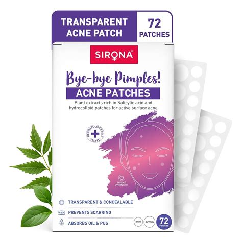 Sirona Pimple Patches – 72 Dots | 0.5% Salicylic Acid | Invisible ...