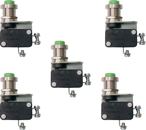 Electronic Spices PACK OF 5 Push Micro Limit Switch Screw type (10A ...