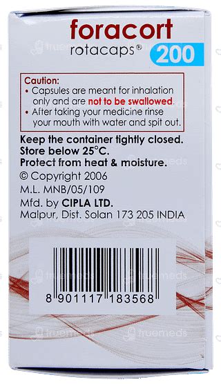 Foracort 6/200 MCG | Order Foracort 6/200 MCG Rotacap Online at Truemeds