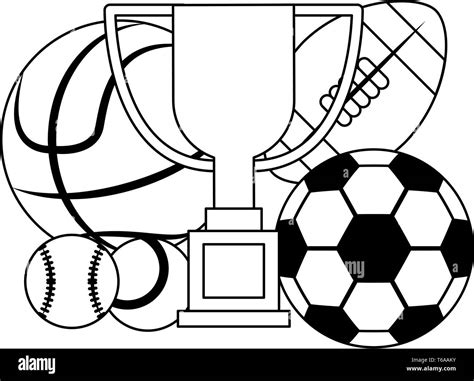 Sports Equipment Black And White