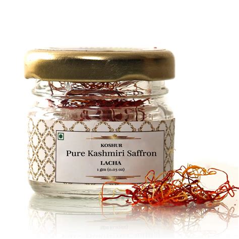 Koshur Kashmiri Lacha Saffron 1gm,100% Natural, Purest & Finest Organic ...