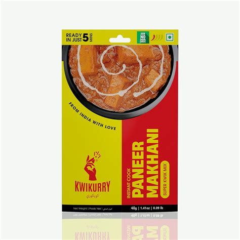 Kwikurry Ready To Cook Jain Paneer Makhani Premix | Instant Food Masala ...