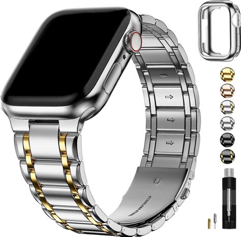 Fullmosa Compatible Apple Watch Strap 41mm 40mm 38mm, Stainless Steel ...