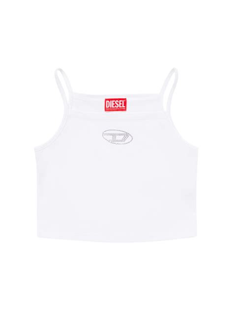 Cotton jersey tank top w/ logo - Diesel Kids - Girls | Luisaviaroma