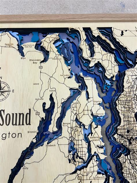 Puget Sound Topographical Map, 3D Map, Puget Sound Map, Water Map ...