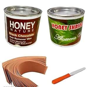 VICTOR VELLY Aloe Vera and Chocolate wax with Waxing Kit Brown Strips ...