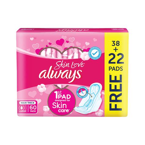 Always Skin Love Maxi Thick Large Pads 60pcs Online at Best Price ...