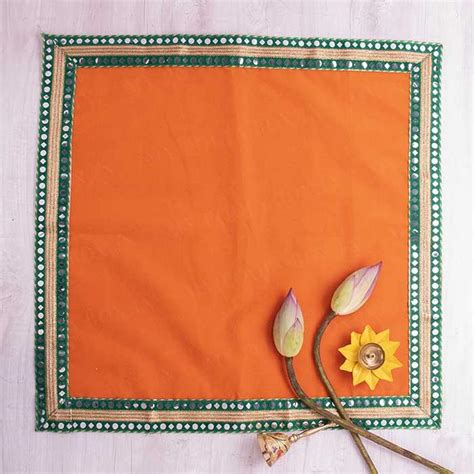 Buy 60X60 Designer Velvet Fabric Pooja Aasan Online in India ...