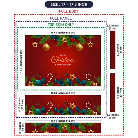 Shop Gradient Background for Christmas Season Laptop Skin | Buy Online ...