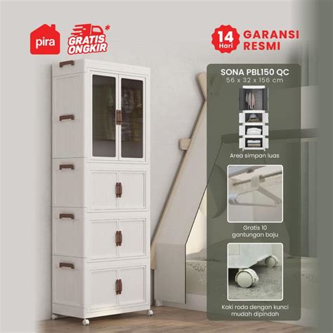 Promo PIRA - SONA PBL SERIES Lemari Pakaian Plastik / Lemari Baju ...