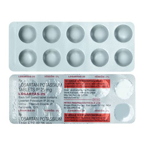 LOSARTAS 25MG TABLET | Uses, Side Effects, Price | Apollo Pharmacy