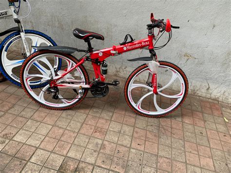 folding mac wheel cycle red white 6s mnstseller 26 inch 21s front and ...