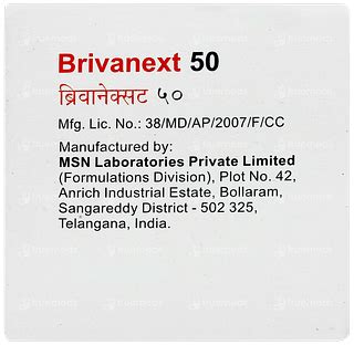 Brivanext 50 MG | Order Brivanext 50 MG Tablet Online at Truemeds