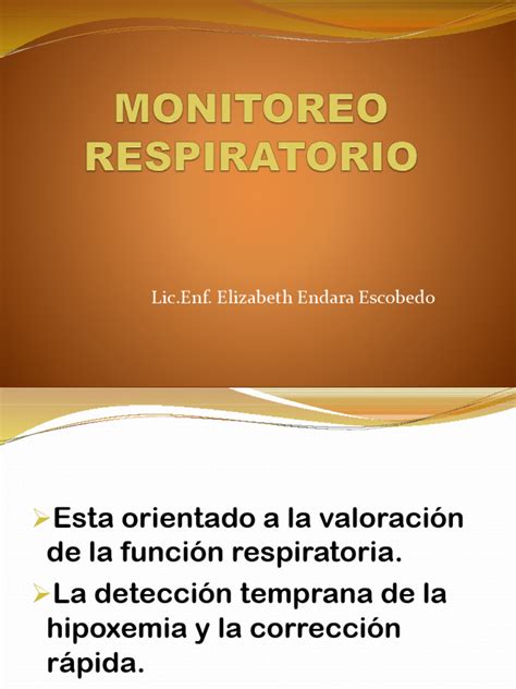 Medición y monitoreo del rendimiento respiratorio