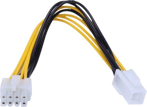 Paruht ATX 4-Pin Female to 8-Pin Male EPS 12V PSU Cable CPU Power ...