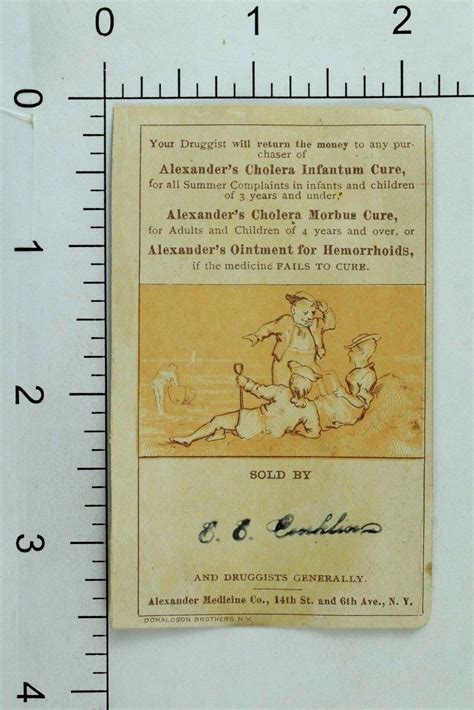 1880's Alexander's Cholera Infantum & Morbus Cure & Ointment For Hemorrhoids P81 | Ephemera ...