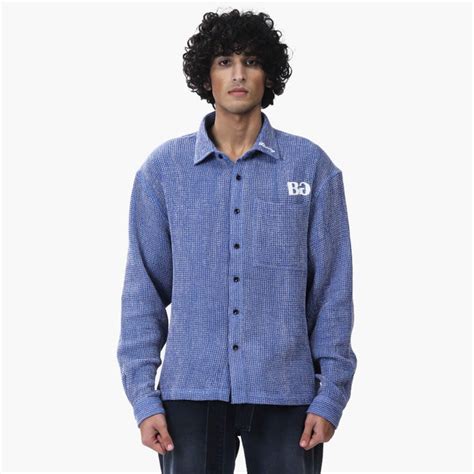 Blu Waffle Shirt - Premium Oversized Shirt For Men – BLUORNG