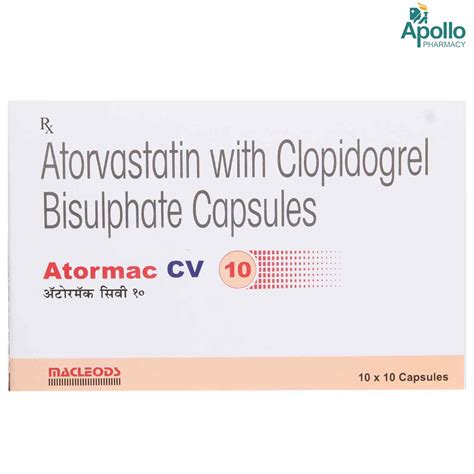 Atormac CV 10 Capsule | Uses, Side Effects, Price | Apollo Pharmacy
