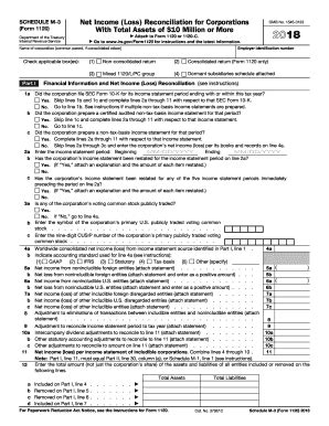 IRS 1120 Schedule M-3 2018 - Fill out Tax Template Online
