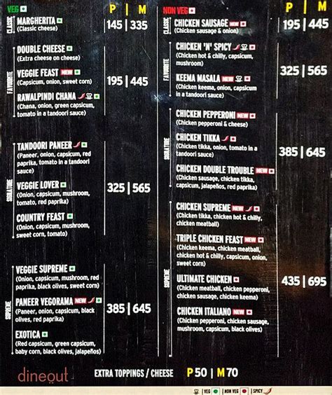 Menu of Pizza Hut, Sector 5, Panchkula | Dineout discovery
