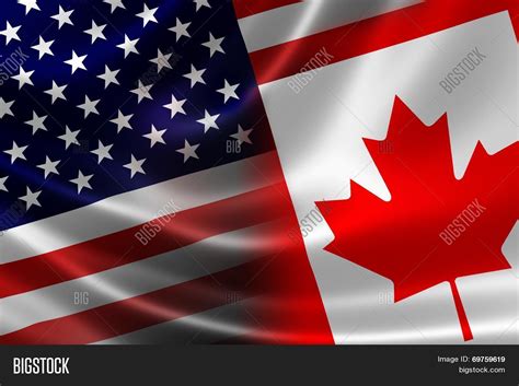 Merged Flag Canada Usa Image & Photo (Free Trial) | Bigstock