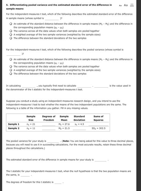 Image result for Pooled Variance with Two Means Example