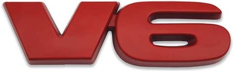 Lupsty Chrome Metal V6 Logo Car Emblem 3D V-6 Engine Badge India | Ubuy