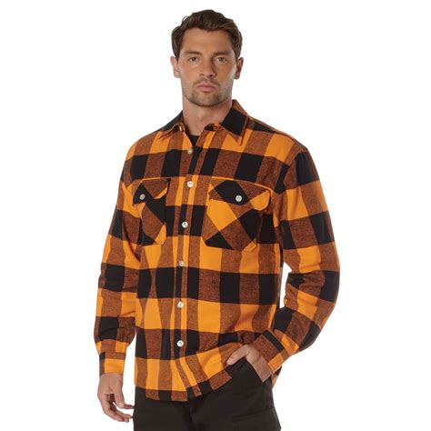 Orange And Black Flannel