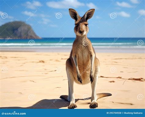 Ai Generated Illustration Wildlife Concept of Australian Eastern Grey Kangaroo Mackay Queensland ...
