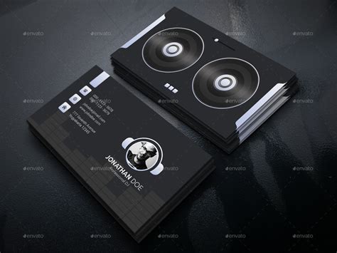 DJ & Musician Business Card | Dj business cards, Musician business card ...