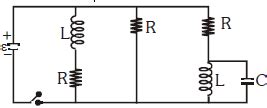 Figure shows a circuit that contains three identical resistors with ...