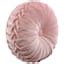 Holan Blush Pink Pleated Velvet Round Throw Pillow, 16"