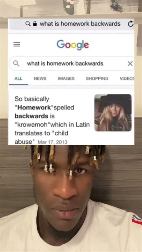 Image result for Homework Backwards
