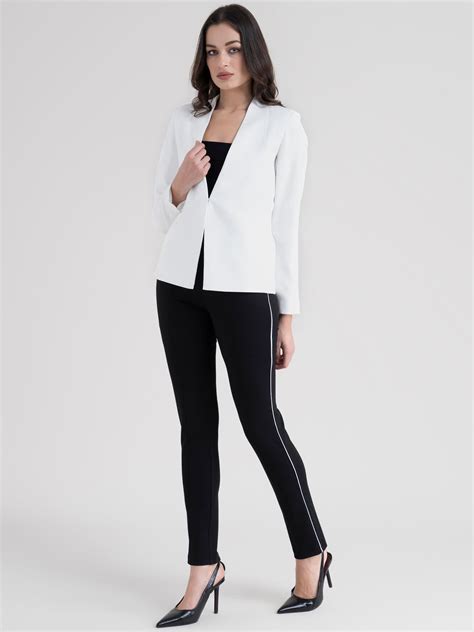 Buy White Open Front formal blazer Online | FableStreet