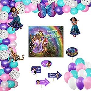 Birthday Party Theme Decorations with Happy Birthday Backdrop Banner ...