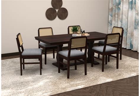 Buy Woodora 6-Seater Dining Set (Honey Finish ) Online for Home : Urbanwood