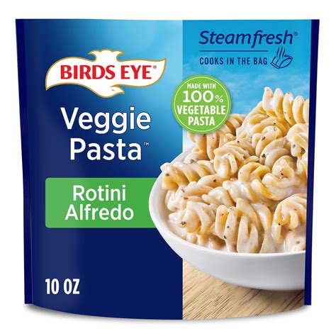 Birds Eye Veggie Pasta Rotini Alfredo Frozen Side 10 oz with Spinach ...