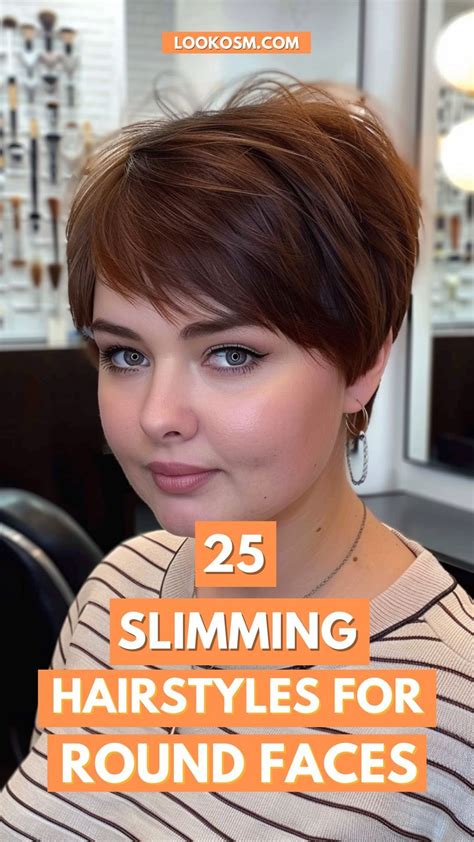 25 Hairstyles to Slim and Streamline Round Faces | Hairstyle for chubby ...