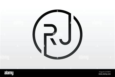 Initial rj letter logo with creative modern business typography vector ...