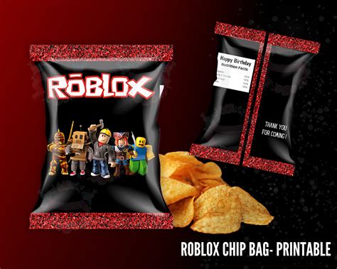 ROBLOX Chips Bag PRINTABLE Roblox Chip Bag Birthday Party I - Etsy ...