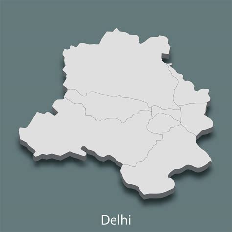 3d isometric map of Delhi is a city of India 11305650 Vector Art at Vecteezy