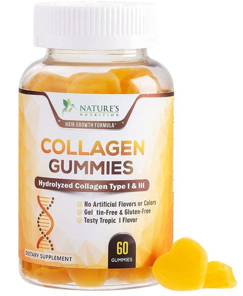 Buy Natures Nutrition Collagen Gummies, Collagen Gummies Type 1 and 3 ...