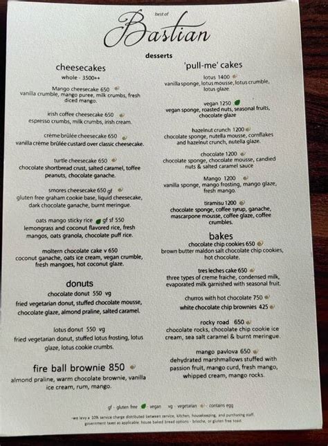 Menu at Bastian, Bandra, Mumbai, Kamal Building