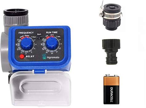 Agromato Solenoid Drip Irrigation Timer|RAIN DELAY|Universal Tap ...