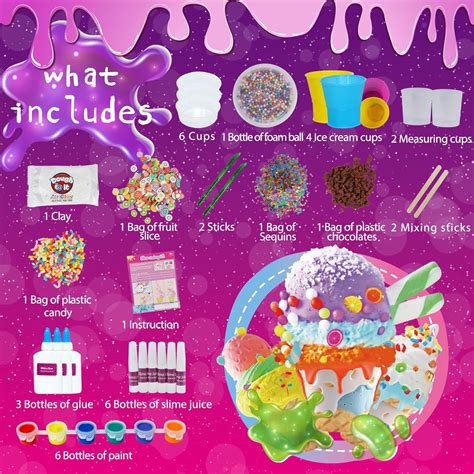 WingsGiant DIY Ice Cream Slime Making Kit for Kids Girls Boys - India ...