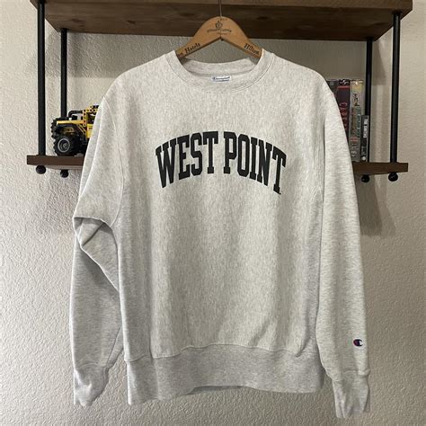 Champion Men's Grey and Black Sweatshirt | Depop