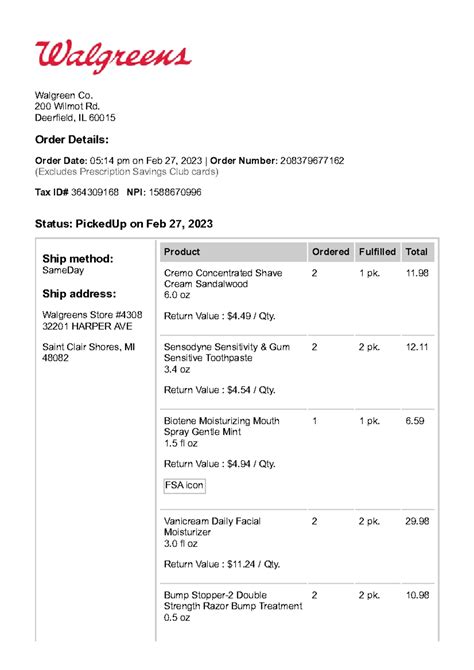 Image result for Walgreens Order