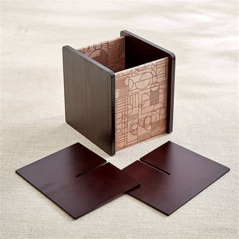 Buy Zenith Lineart Wooden Geometric Print Cutlery Holder from Home ...